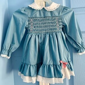 Polly Flinders Vintage toddler Girls smocked dress size 2T